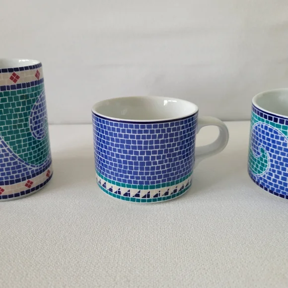 DANSK INTERNATIONAL DESIGN Mosaic Dinnerware Wave Set 3pc Set Elegant Dining - Picture 5 of 7